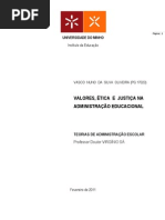 Valores e Etica Na Administração Educacional