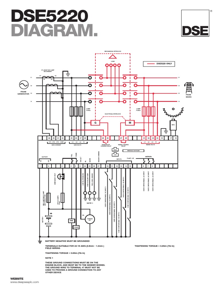 Wiring Diagram DSE 7320 AMF PDF PDF Relay Electric, 60 OFF