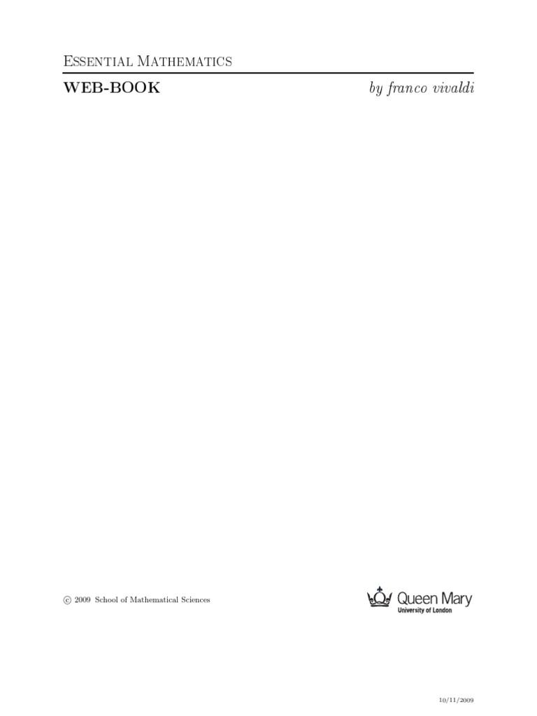 Essential Mathematics for Students | PDF | Fraction (Mathematics ...