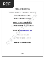 Download Foreign Direct Investment by moras99  SN26809004 doc pdf