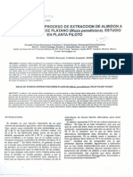 Rendimiento Del Proceso de Extracción de Almidón