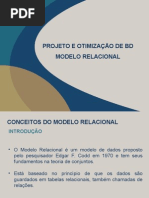 Projeto e Otimização de Banco de Dados Aula 01