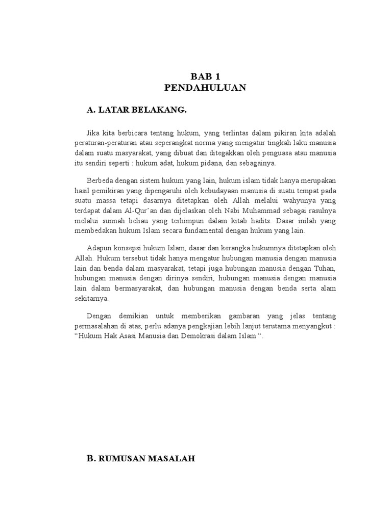 Makalah Ham Dan Demokrasi Dalam Islam1