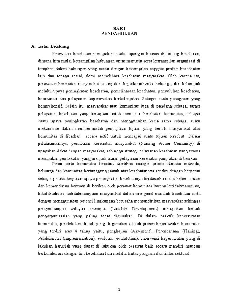 Makalah Keperawatan Komunitas