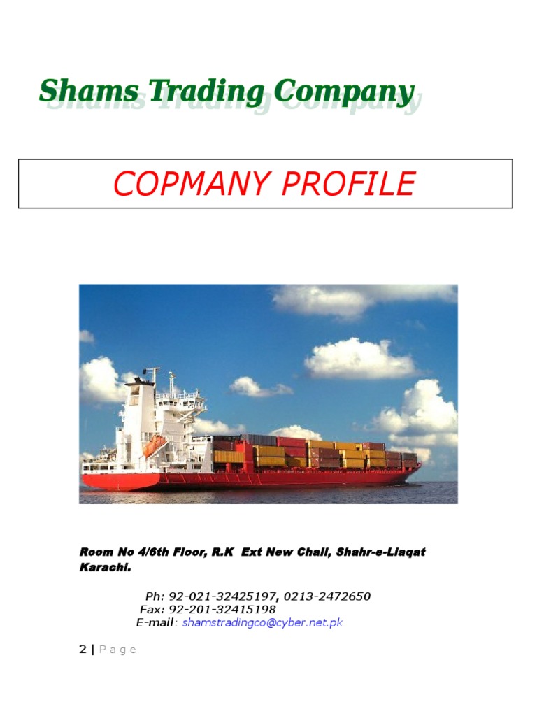 Profile Format Sample | PDF | Cargo | Transport