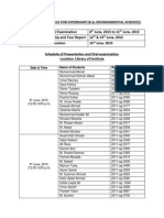 Final Examination Schedule For Internship