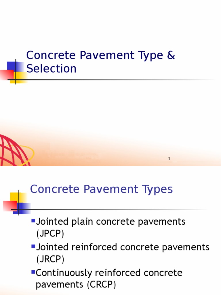 Concrete Pavement Types & Selection Guide | PDF | Road Surface | Industries