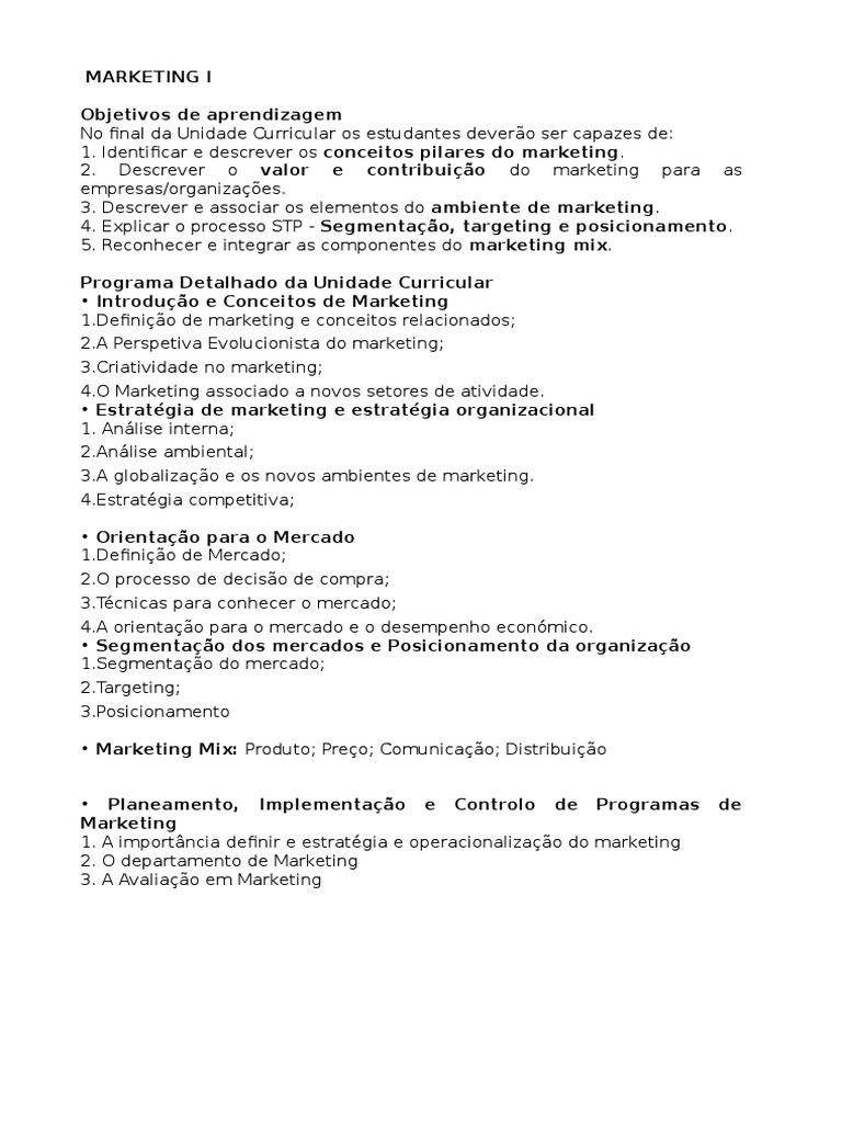 Fundamentos do Marketing Estratégico | PDF | Marketing | Segmentação de ...