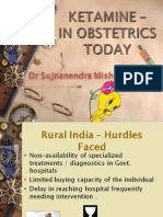 Ketamine in Obstetrics Today