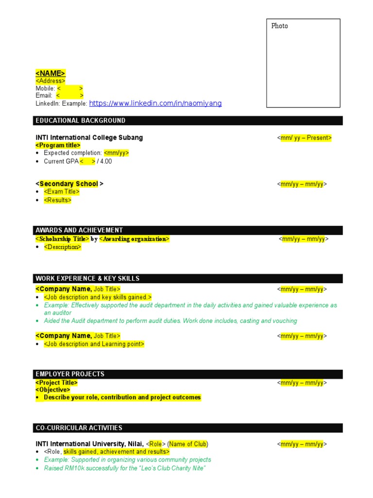 Comprehensive Resume Template | PDF | Career & Growth | Business