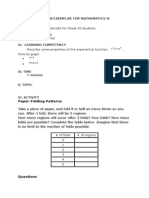 Lesson Exemplar For Mathematics IV