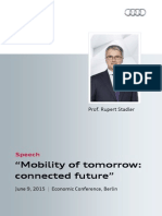 Rupert Stadler - "Mobility of tomorrow