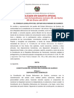 Constitución Del Estado Bolivariano de Guárico