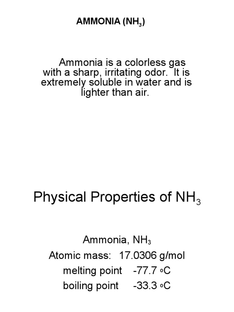 ammonia 2.ppt Ammonia Chemical Reactions