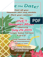 JNET Summer Mixer - Save The Date: 7-29-15