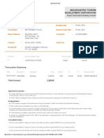 Booking Receipt of Pradeep Palve