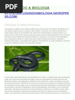 Estudando a Biologia - ORDEM GYMNOPHIONA