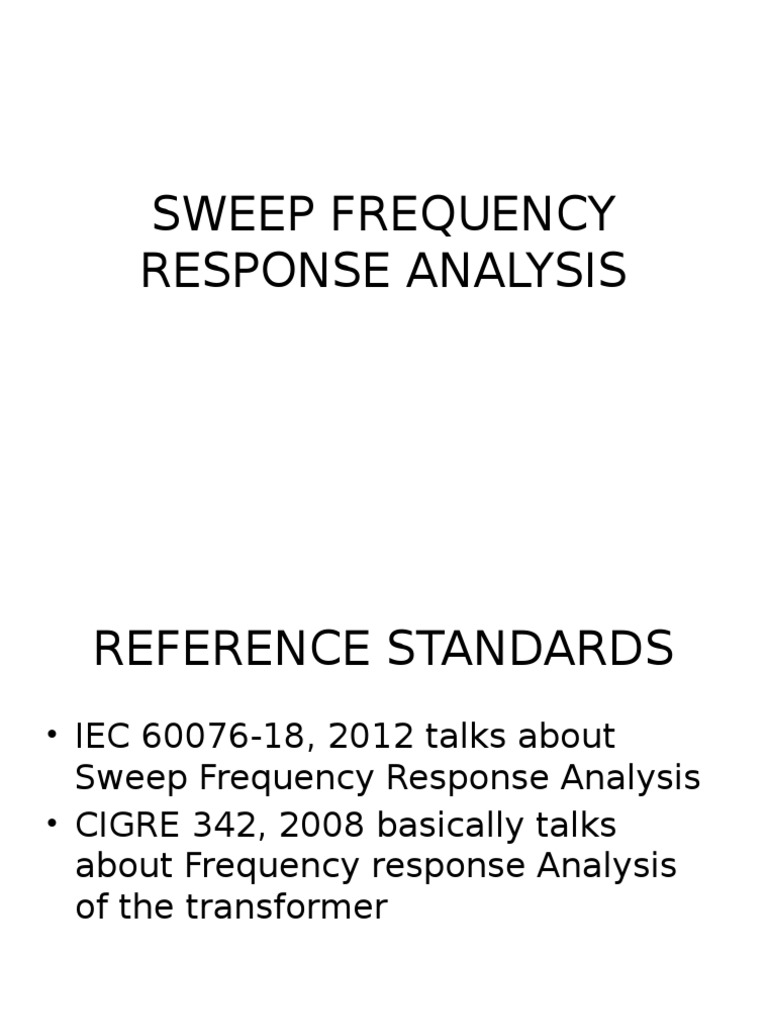 Sweep Frequency Response Analysis PDF Electrical Impedance Passivity (Engineering)
