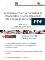 Viceministro de Comunicaciones en Congreso del Perú
