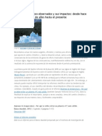 Cambios Climáticos Observados y Sus Impactos