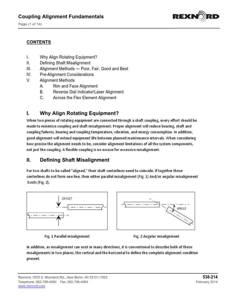 Coupling Alignment PDF Machines Mechanical Engineering