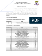 Edital no 04/2013-CCSE lista candidatos Procuradoria Teresina