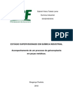 Processo de galvanoplastia em peças metálicas