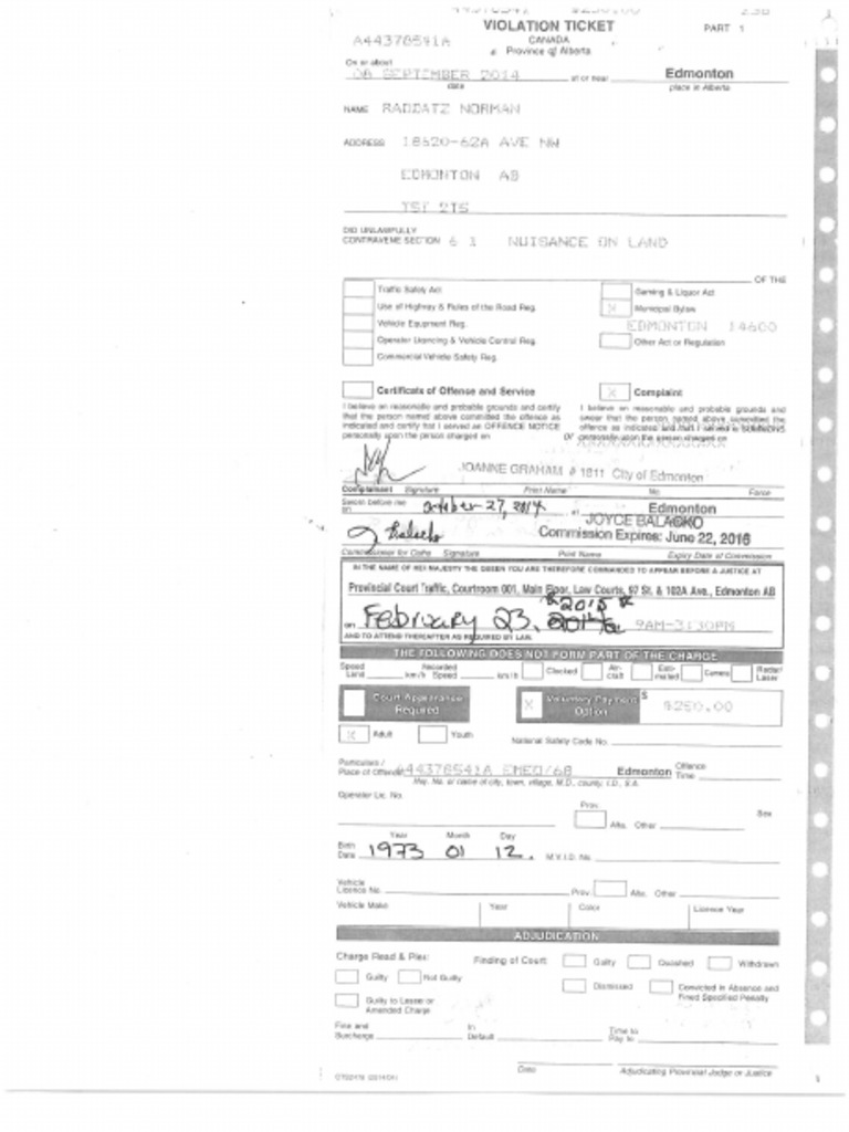 Norman Raddatz's Ticket | PDF