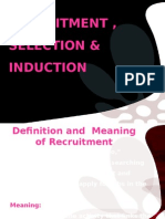 Recruitment, Selection & Induction