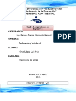 Cuadro Comparativo de Explosivos