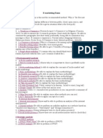 E-Marketing Table of Contents