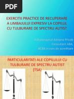 Exercitii Practice de Recuperare A Limbajului Expresiv La Copilul Cu Tsa