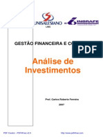 Apostila Anlise de Investimento - MBA Lins 2007