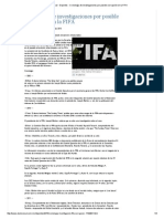 El Universal - Deportes - Cronología de Investigaciones Por Posible Corrupción en La FIFA