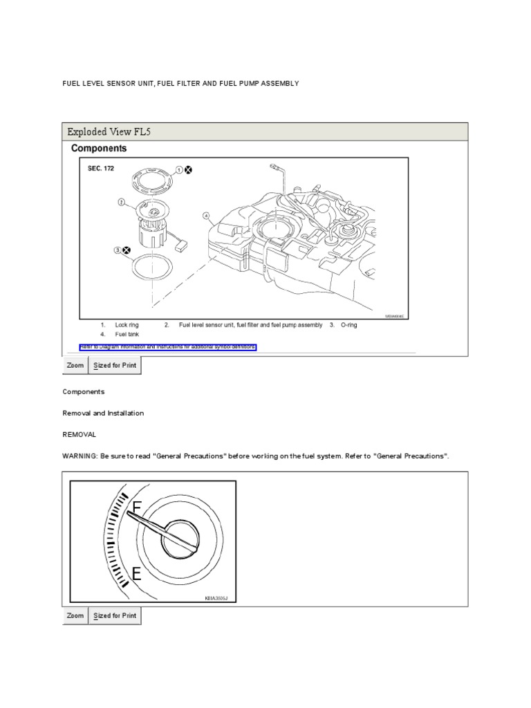 Fuel Level Sensor Unit PDF Electrical Connector Manufactured Goods