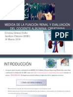 Cretinina y Proteinuria