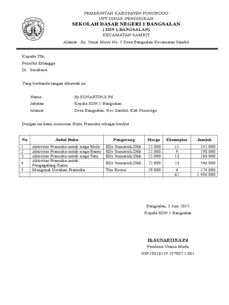 Berita Acara Buku Pramuka
