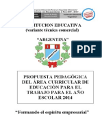 Propuesta Pedagogica EPT 2014.