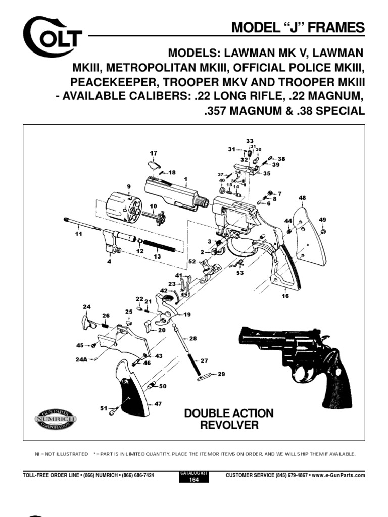 Colt Revolver Parts Catalog Overview | PDF
