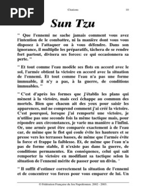 Sun Tzu Citations 10 Militaire Guerre