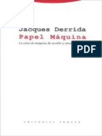 Derrida Jacques - Papel Maquina