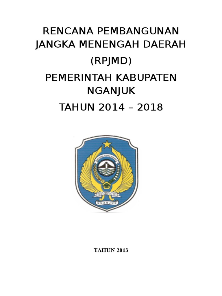 RPJMD Kabupaten Nganjuk 2014-2018 | PDF