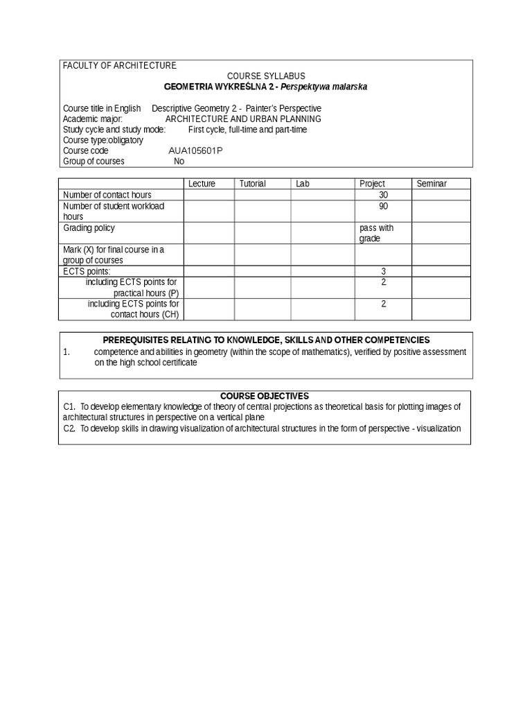 GEOMETRIA WYKREŚLNA 2 - Perspektywa Malarska: AUA105601P | Download ...