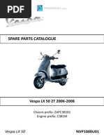 Vespa LX50 Parts Diagrams