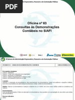 Cont Publ - Consultas as Demonstracoes Contabeis No Siafi