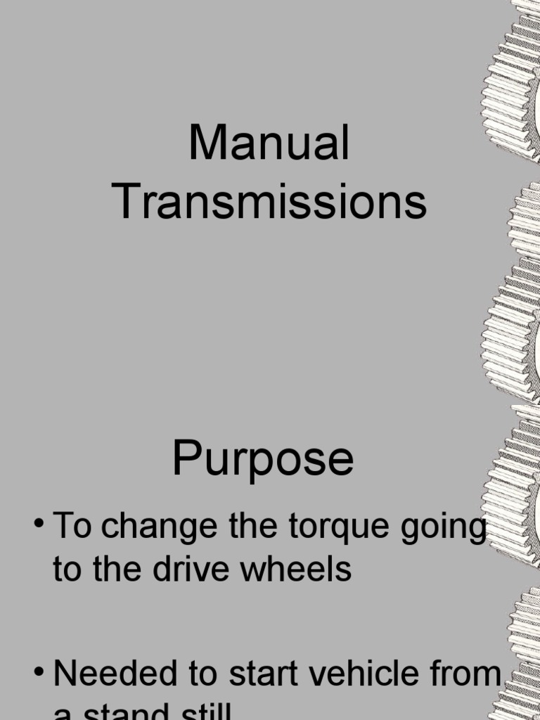 Manual Transmissions | PDF