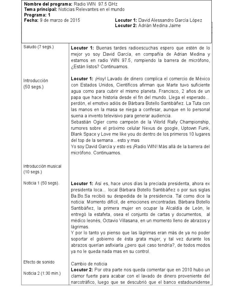Guion de Radio PDF Google Smartphone