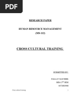 RESEARCH PAPER Cross Cultural Training Pallav