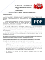 Implementación del Plan Vuelvo a Estudiar en la Escuela Secundaria N°376