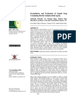 Formulation and Evaluation of Liquid Soap Containing Herbal Antimicrobial Agent